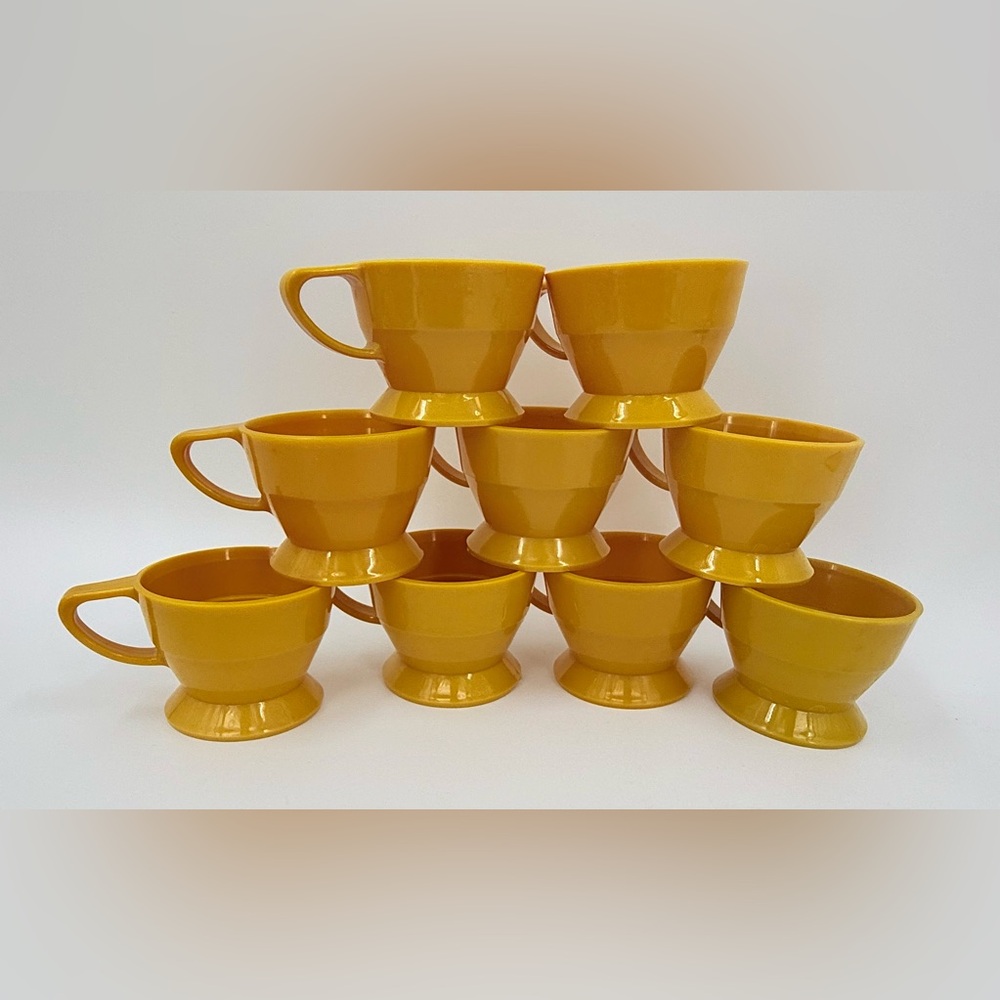 Solo Cozy Cup Holders Harvest Yellow Lot‎ of 9 Vintage Retro Camping Movie MCM